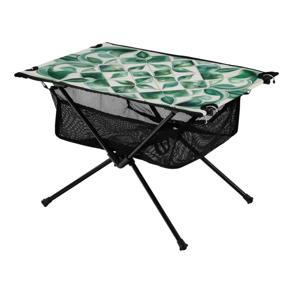 Natural Bohomia Paint Camping Foldable Portable Table Beach Table with Storage Bag Compact Picnic Table for Outdoor Hiking Fishing BBQ