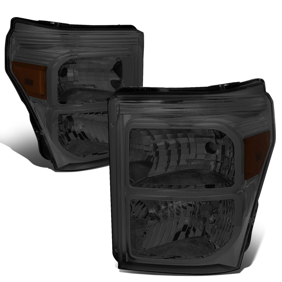 Essential Ceramic 2011-2016 d Super Duty Pair Smoked Housing Amber Corner Headlight/Lamp