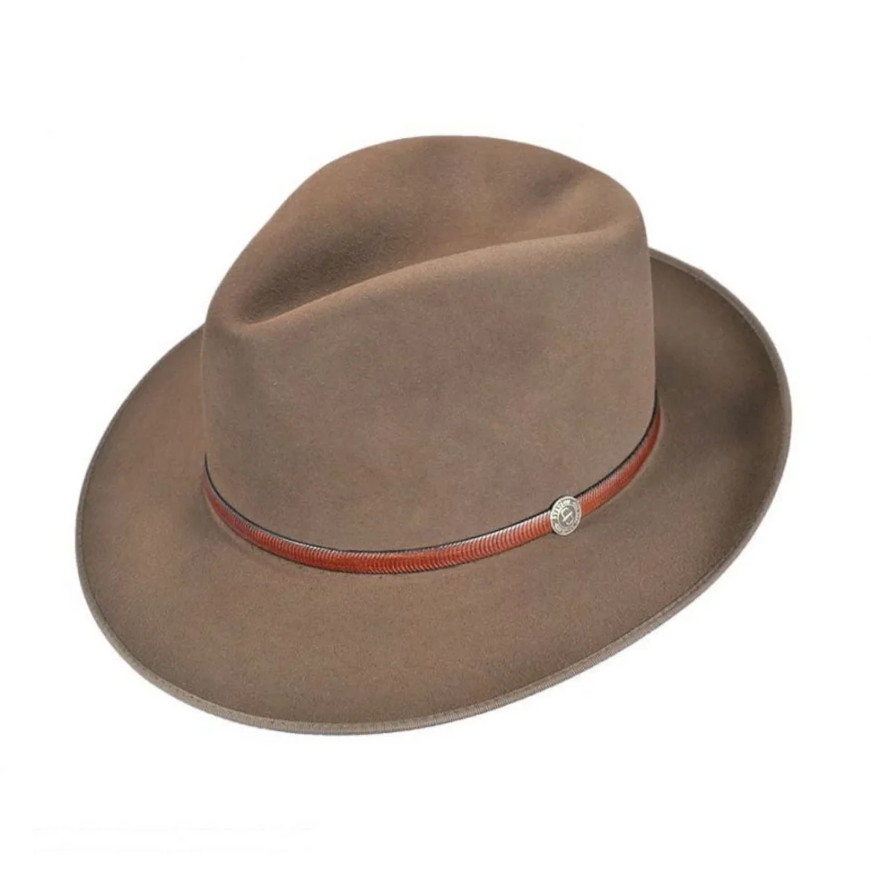 Wooden Top-Rated Stetson Roadster Fur Felt Vintage Fedora Hat SIZE: 7 3/4