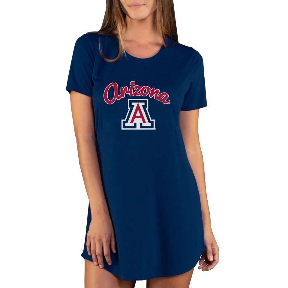 Glossy Long-Lasting Women's Concepts Sport Navy Arizona Wildcats Marathon Nightshirt