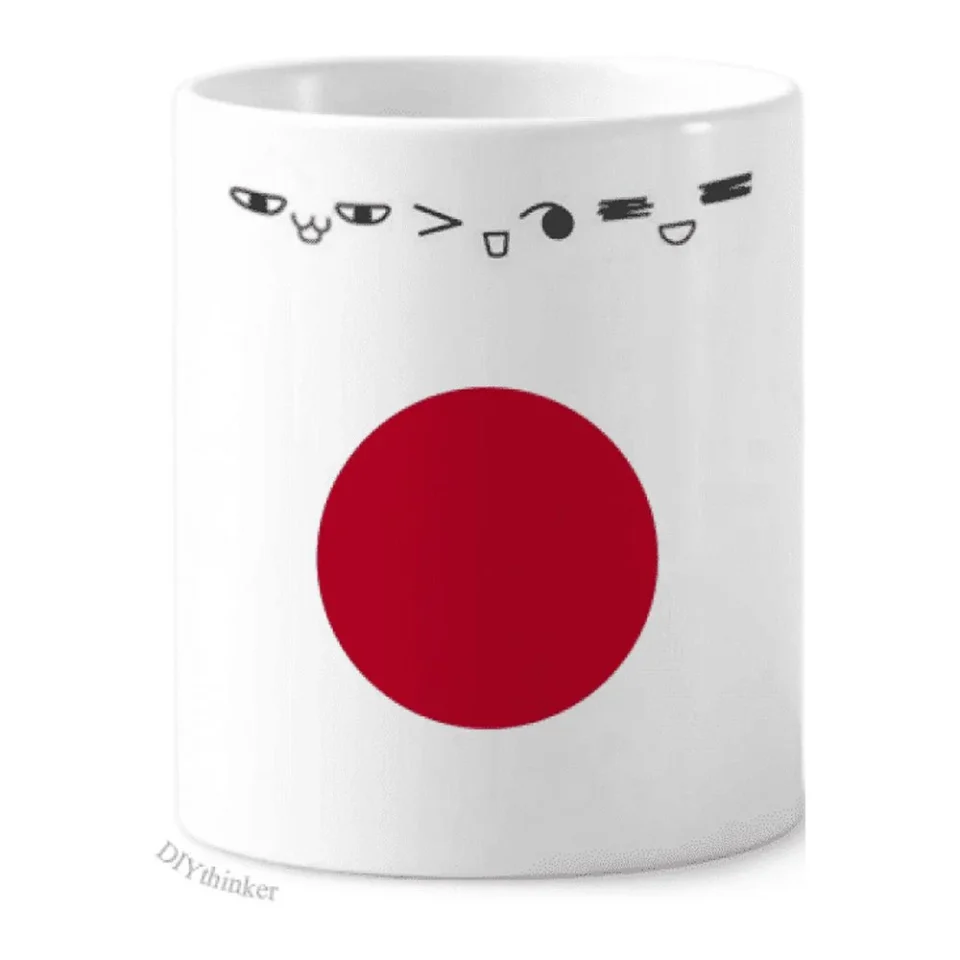 Bamboo Japan National Flag Asia Country Toothbrush Mug Cup Cartoon Lovely Pen Holder