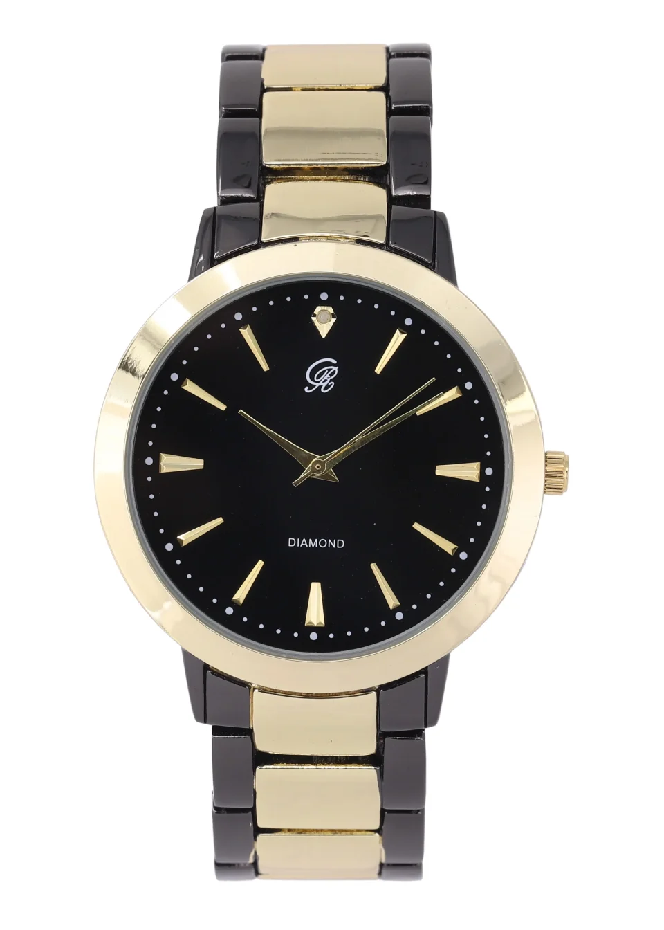 Leak-Proof Charles Raymond Genuine Real Diamond at 12 o'clock Elegant and Classy Mens Watch for all Occasions - Easy Reader Simplistic Slashes at every hour - Handsomely Stunning