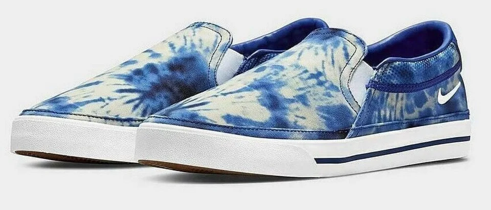 Kitchen NIKE COURT LEGACY SLIP-ON SNEAKERS CASUAL MEN SHOES TIE-DYE BLUE SIZE 9.5 NEW