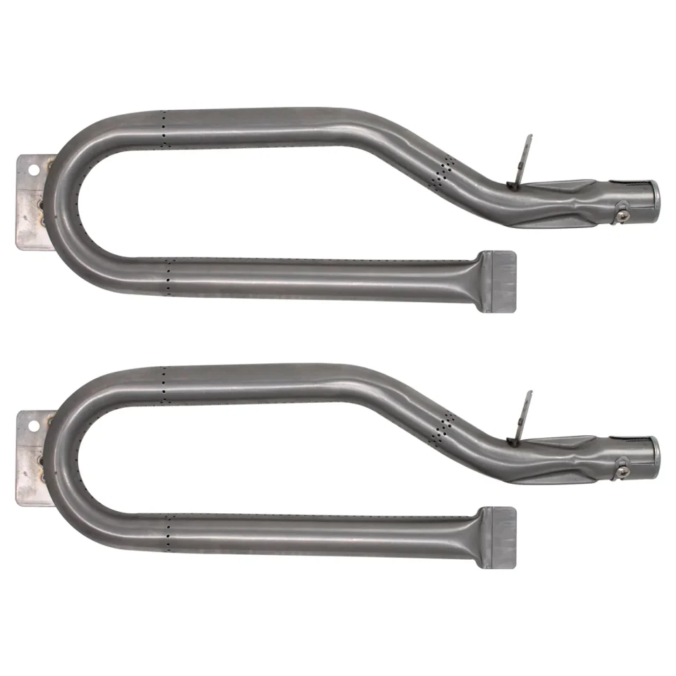 Essential 2-Pack BBQ Gas Grill Tube Burner Replacement Parts for Outdoor Gourmet BQ06043-1 - Compatible Barbeque Stainless Steel Pipe Burners