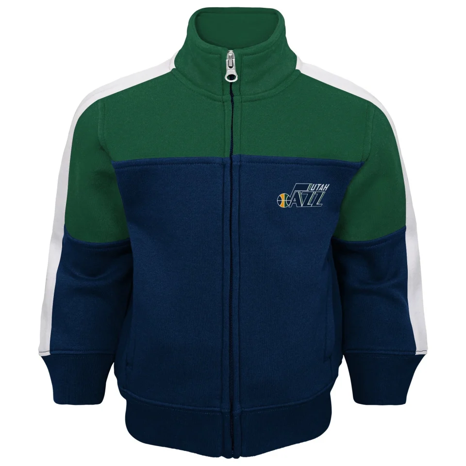 Lightweight Outerstuff Utah Jazz NBA Toddlers Rebound Jacket & Pant Set, Blue/Green
