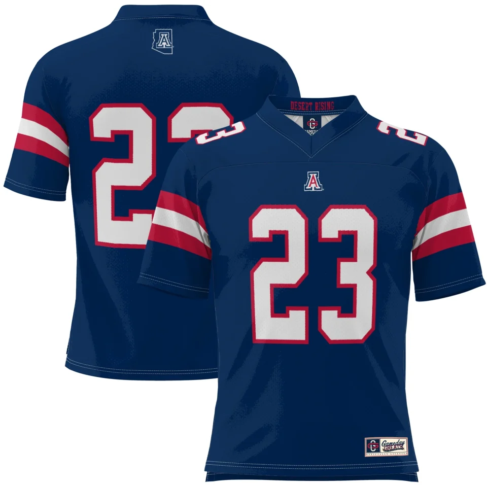 Easy-Clean Youth GameDay Greats #23 Navy Arizona Wildcats Desert Rising Football Jersey