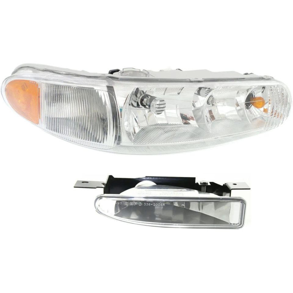 Popular Headlight Kit For 1997-2005 Buick Century 1997-2004 Buick Regal Right 2pc
