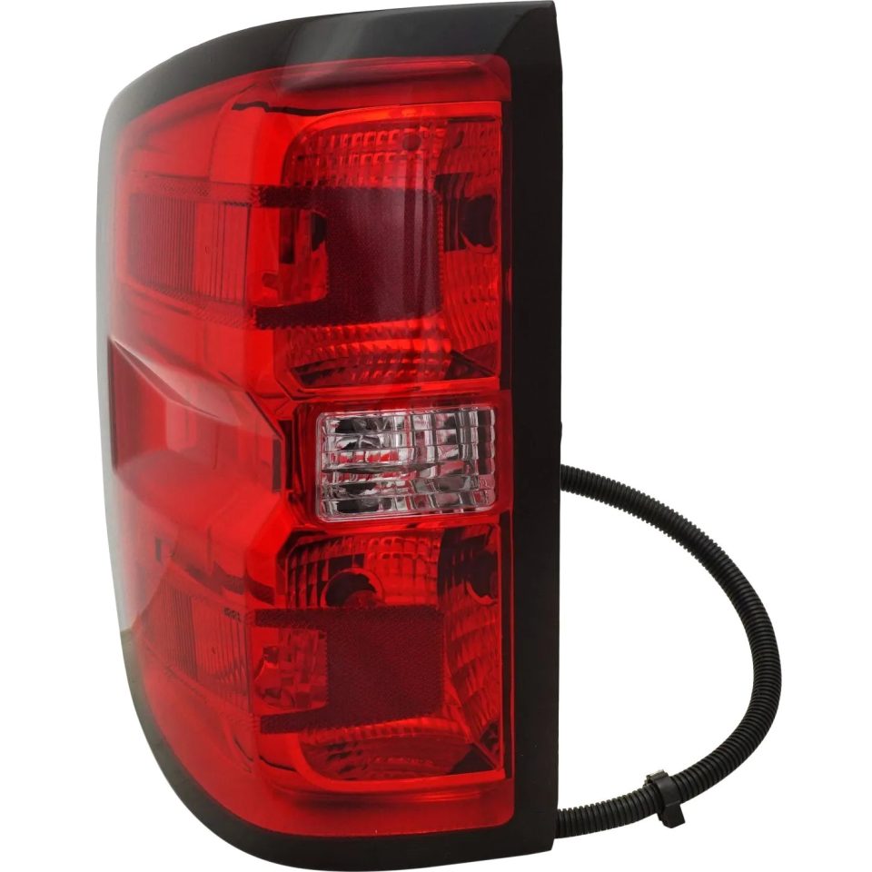 Cast Iron Baking Tail Light For 2016-2018 Silverado 1500 16-19 Silverado 2500 HD LH Clear/Red
