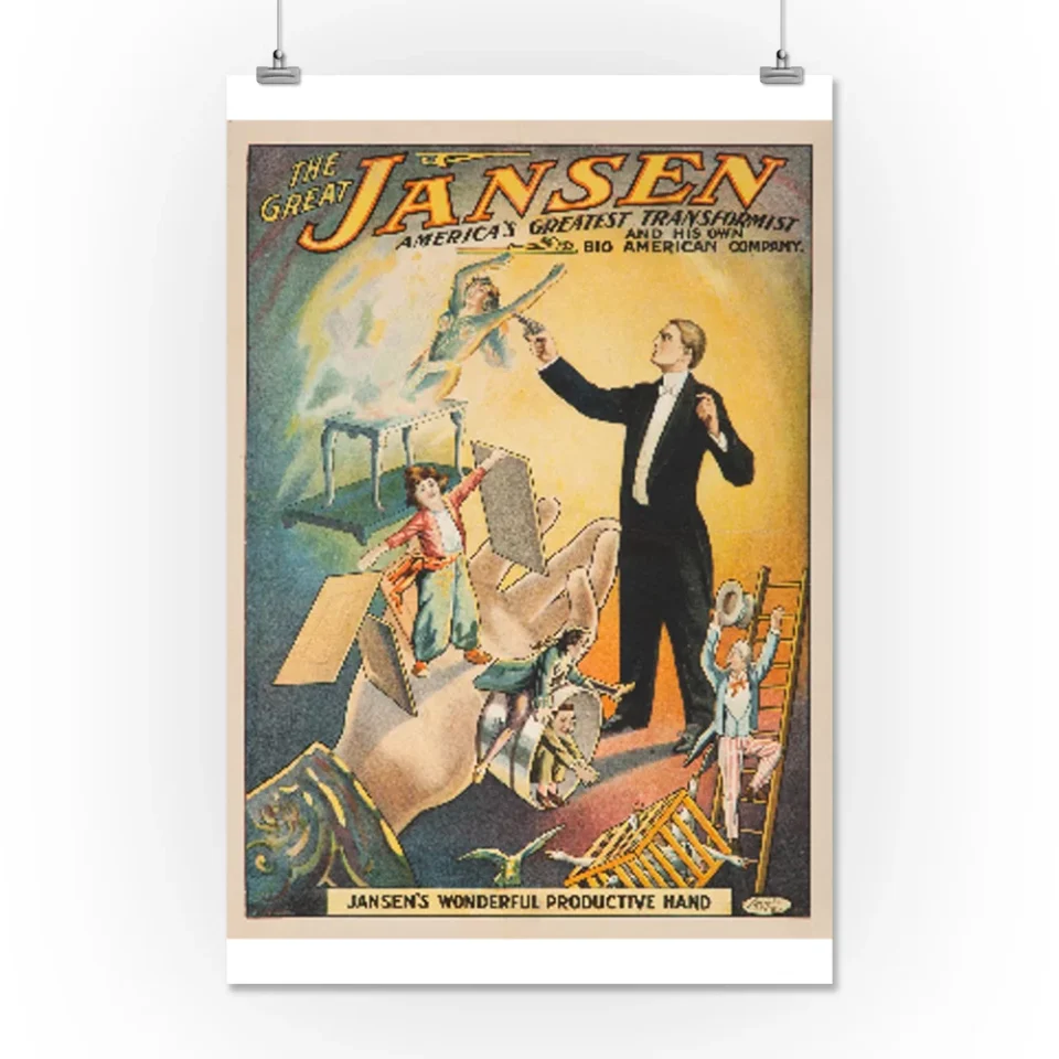Essential Polished The Great Jansen Vintage Poster USA c. 1911 (16x24 Giclee Gallery Print, Wall Decor Travel Poster)