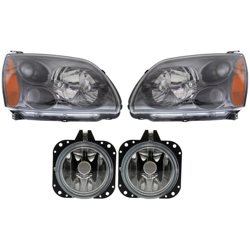 Food-Grade Stainless Steel Headlight Kit For 2004-2008 Mitsubishi Galant Left and Right 4Pc