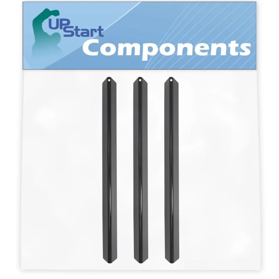 Frosted Baking 3-Pack BBQ Grill Heat Shield Plate Tent Replacement Parts for Weber GENESIS SILVER A (2000-2001) - Compatible Barbeque Porcelain Steel Flame Tamer, Flavorizer Bar, Vaporizer Bar, Burner Cover 21.5