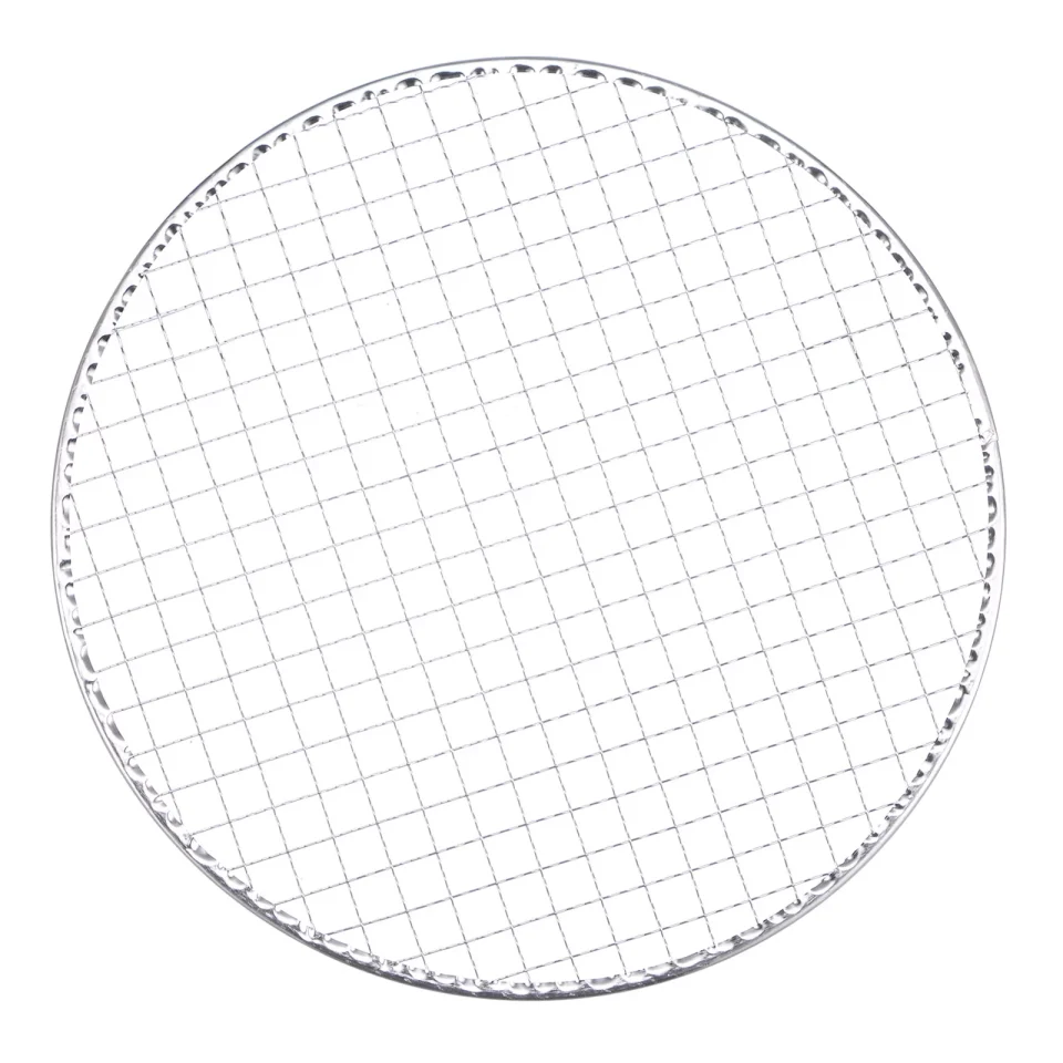 Healthy Natural Uxcell 10 Packs Round BBQ Grill Net 11.6 Dia Galvanized Iron Barbecue Mesh Mat for Baking Charcoal Grilling Roasting