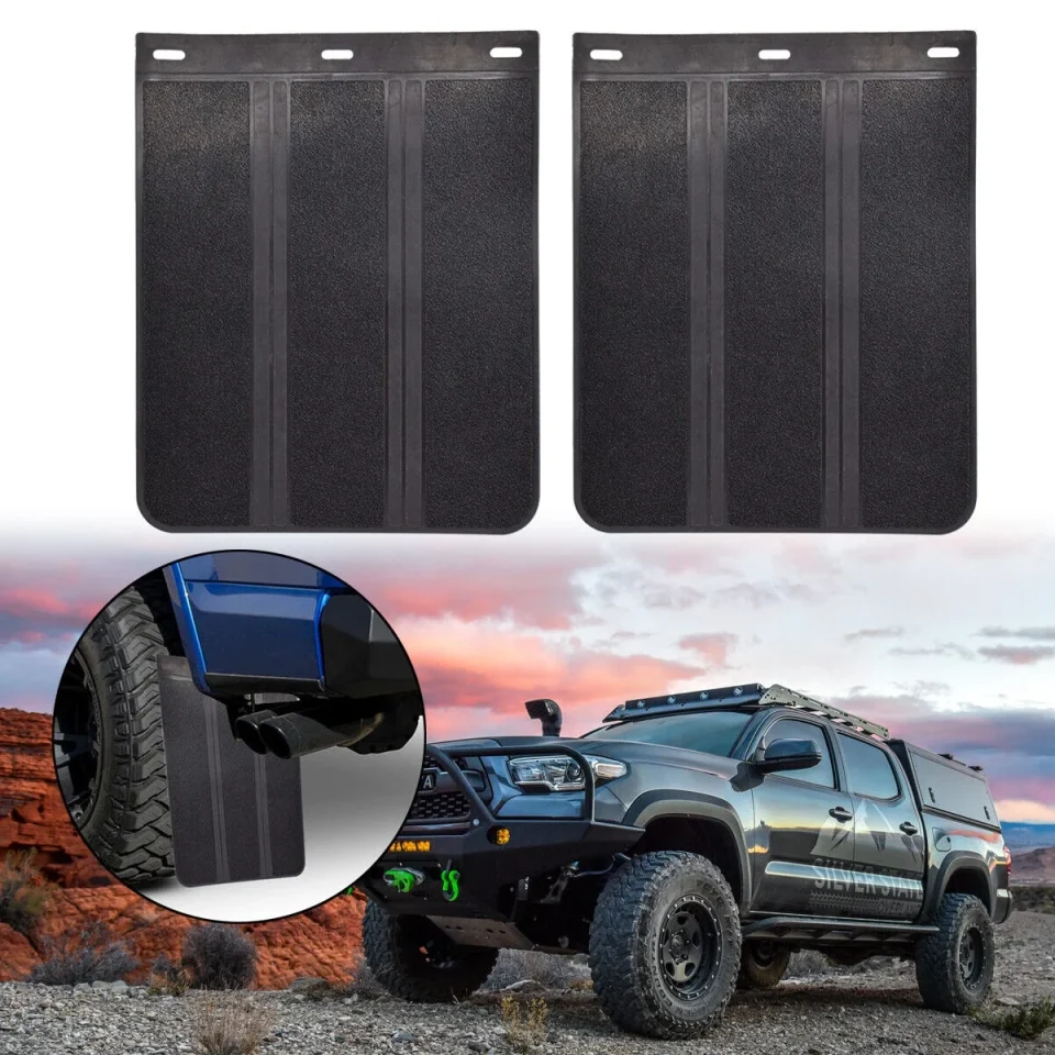 Eco-Friendly Easy-Clean For Toyota Tacoma Tundra Hilux Vigo Surf Rubber Mud Flaps Splash Guards Mudflap