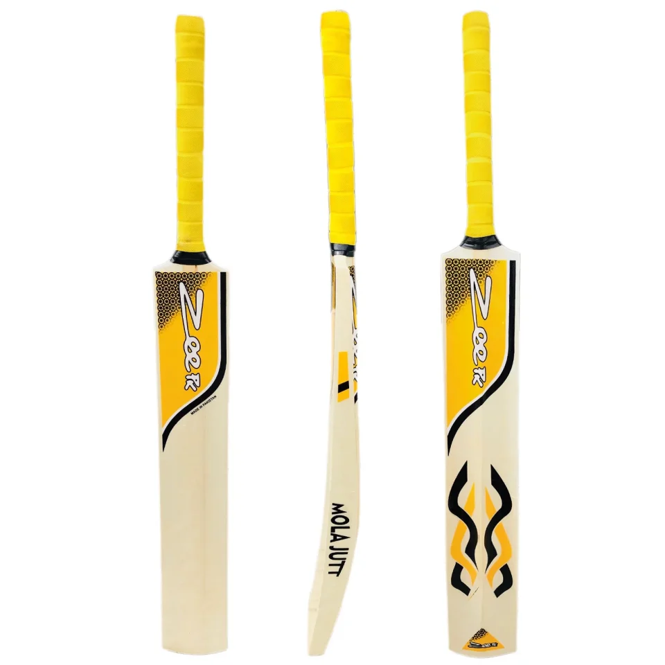 Home Cricket Bat Kashmir Willow Net Practice Soft Tennis Ball Yellow 44mm ADULT SIZE