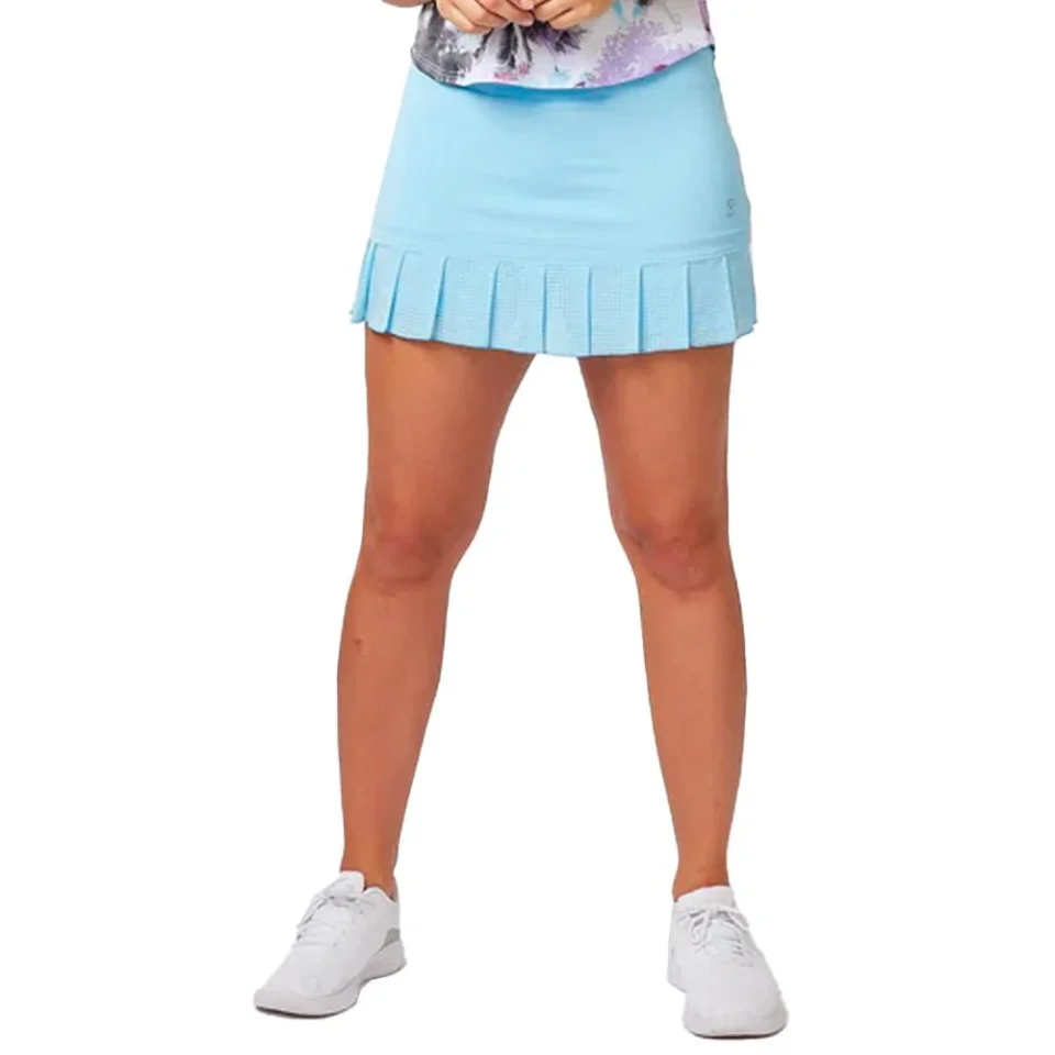 Lightweight Sofibella Women`s Palm Beach 12 Inch Tennis Skort Cloud ( LARGE )