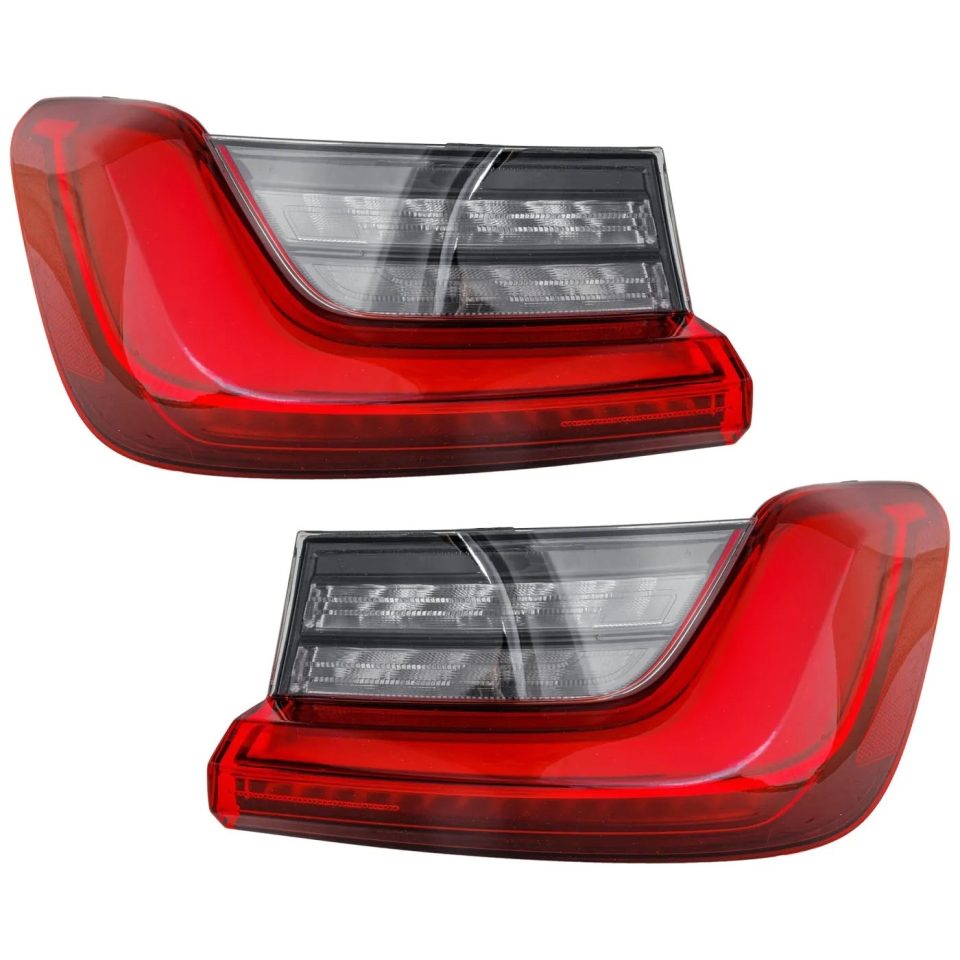 Value Popular Tail Light Set For 2021 BMW M3 19-22 330i Clear/Red LED Lens & Housing