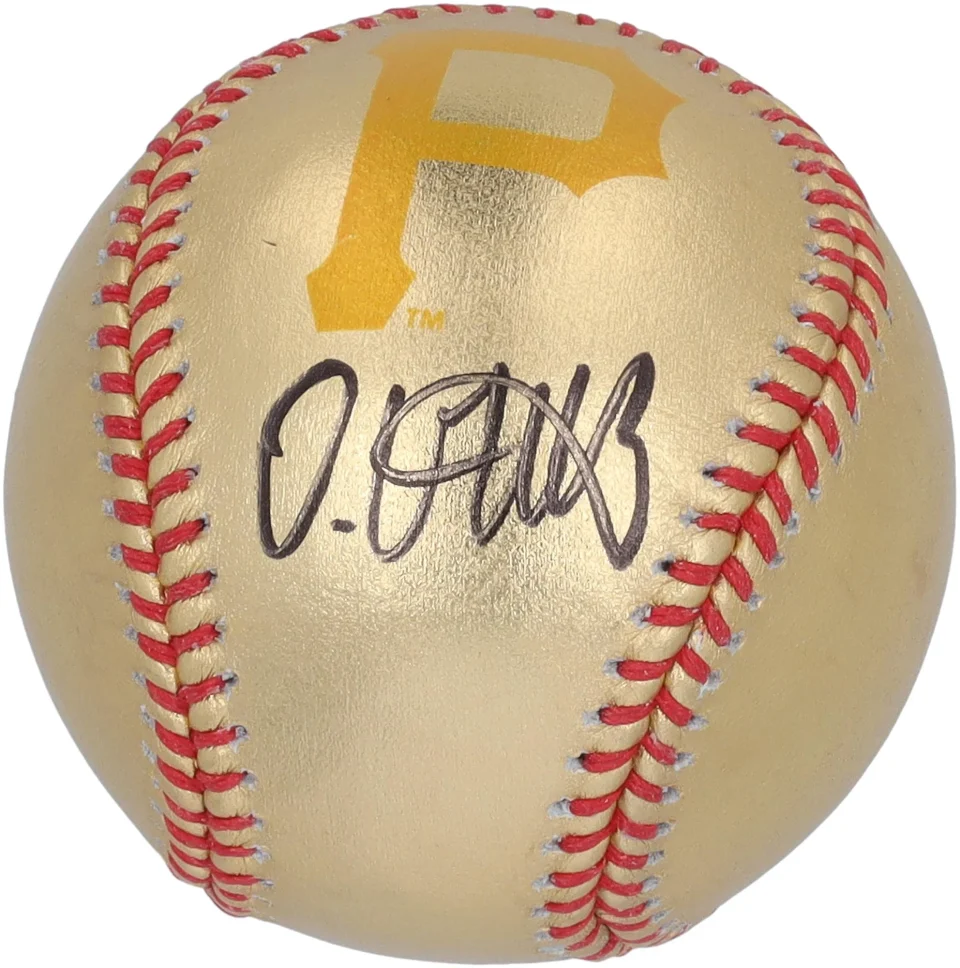 Core Oneil Cruz Pittsburgh Pirates Autographed Gold Team Logo Baseball - Fanatics Authentic Certified