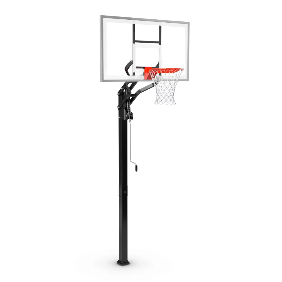 Office Spalding 60 In. Tempered Glass U-Turn? In Ground Basketball Systems Hoop