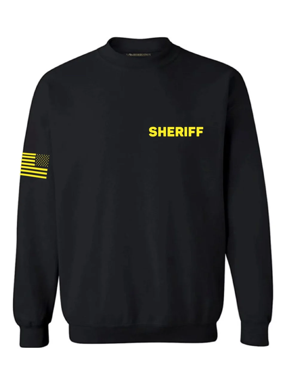 Durable Awkward Styles Sheriff Sweatshirt with Flag on Sleeve Sheriff Sweater with Usa Flag on Sleeve Patriots Gifts Duty Police Sweater Law Enforcement Police Officer Sweater Military Police Gifts Unisex