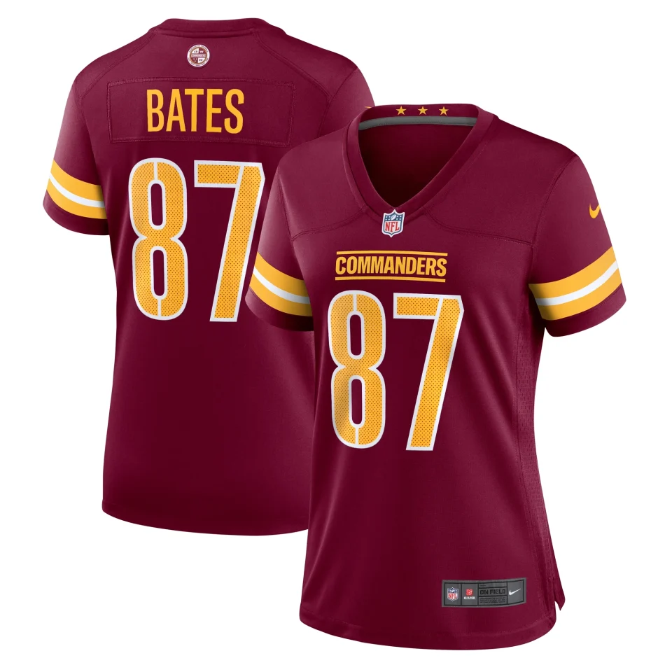 Home Women's Nike John Bates Burgundy Washington Commanders Game Jersey