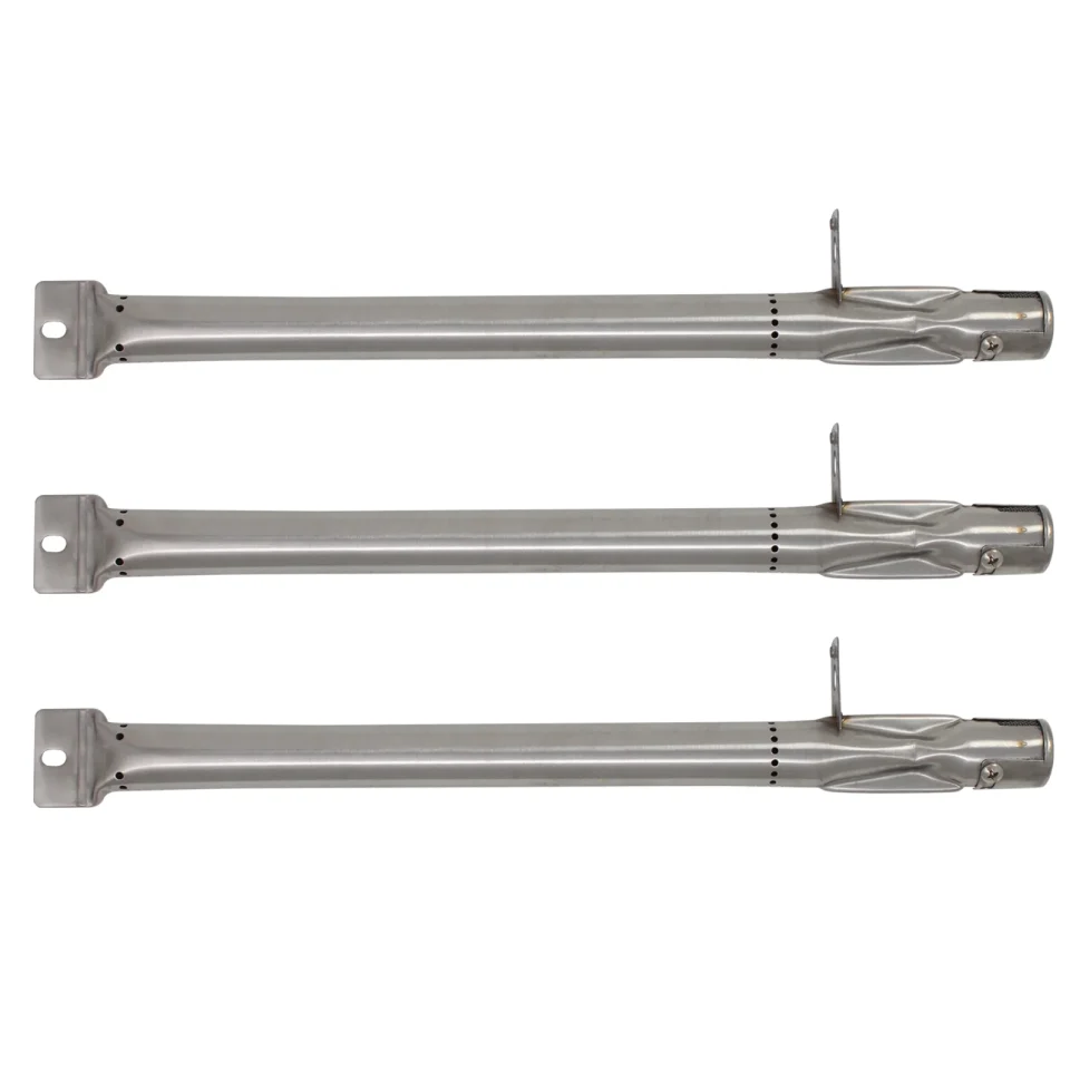 Dining Popular 3-Pack BBQ Gas Grill Tube Burner Replacement Parts for Outdoor Gourmet B070E4-A - Compatible Barbeque Stainless Steel Pipe Burners