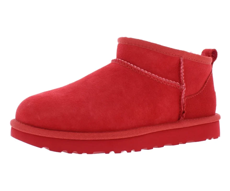 Silicone Ugg Classic Ultra Mini Womens Shoes Size 10, Color: Samba Red Tnl