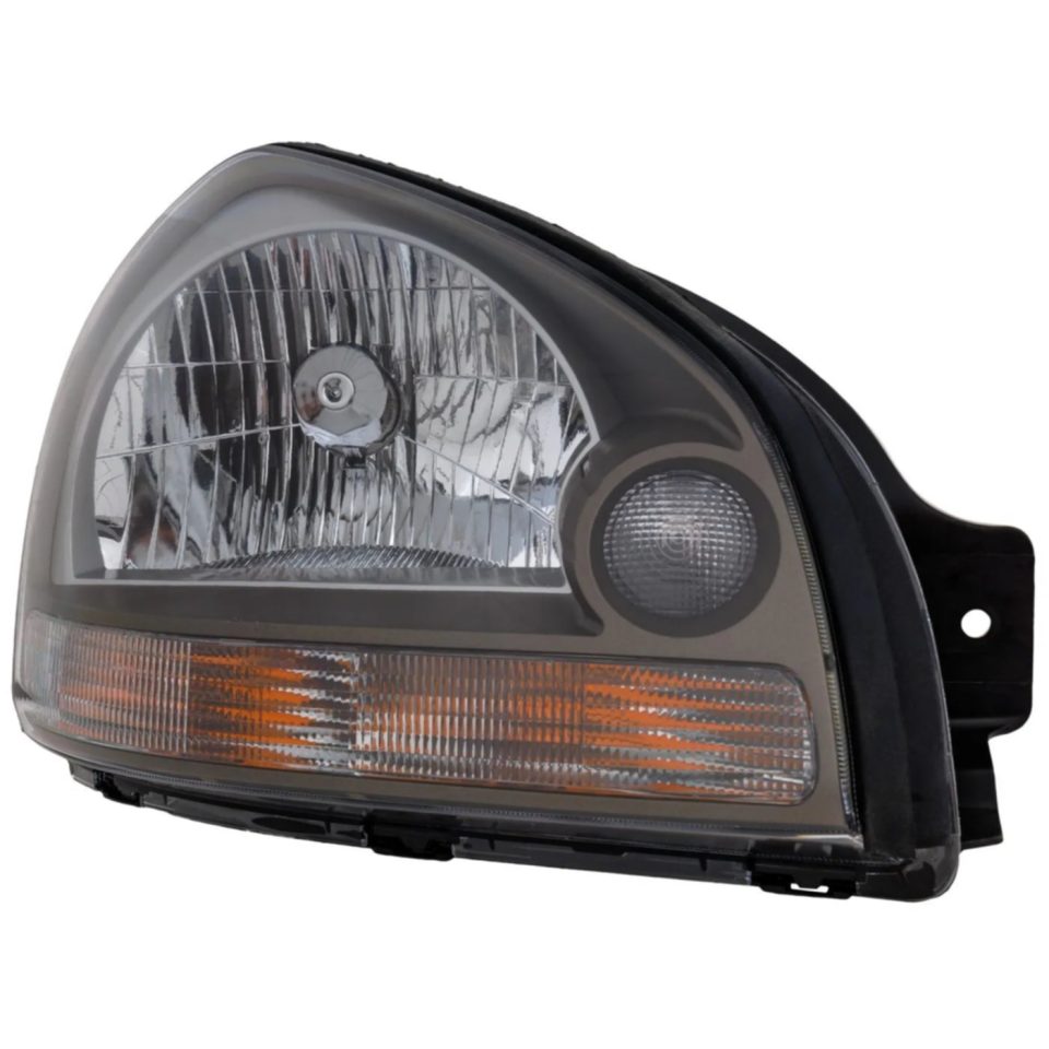 Cast Iron Headlight For 2005-2009 Hyundai Tucson Right With Clear Turn Signal Light