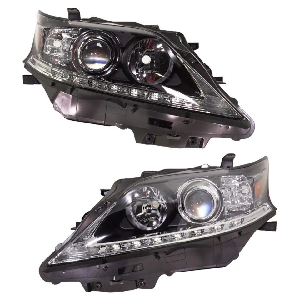Non-Toxic Frosted Headlight Set For 2015 Lexus RX450h Driver and Passenger Side CAPA HID/Xenon