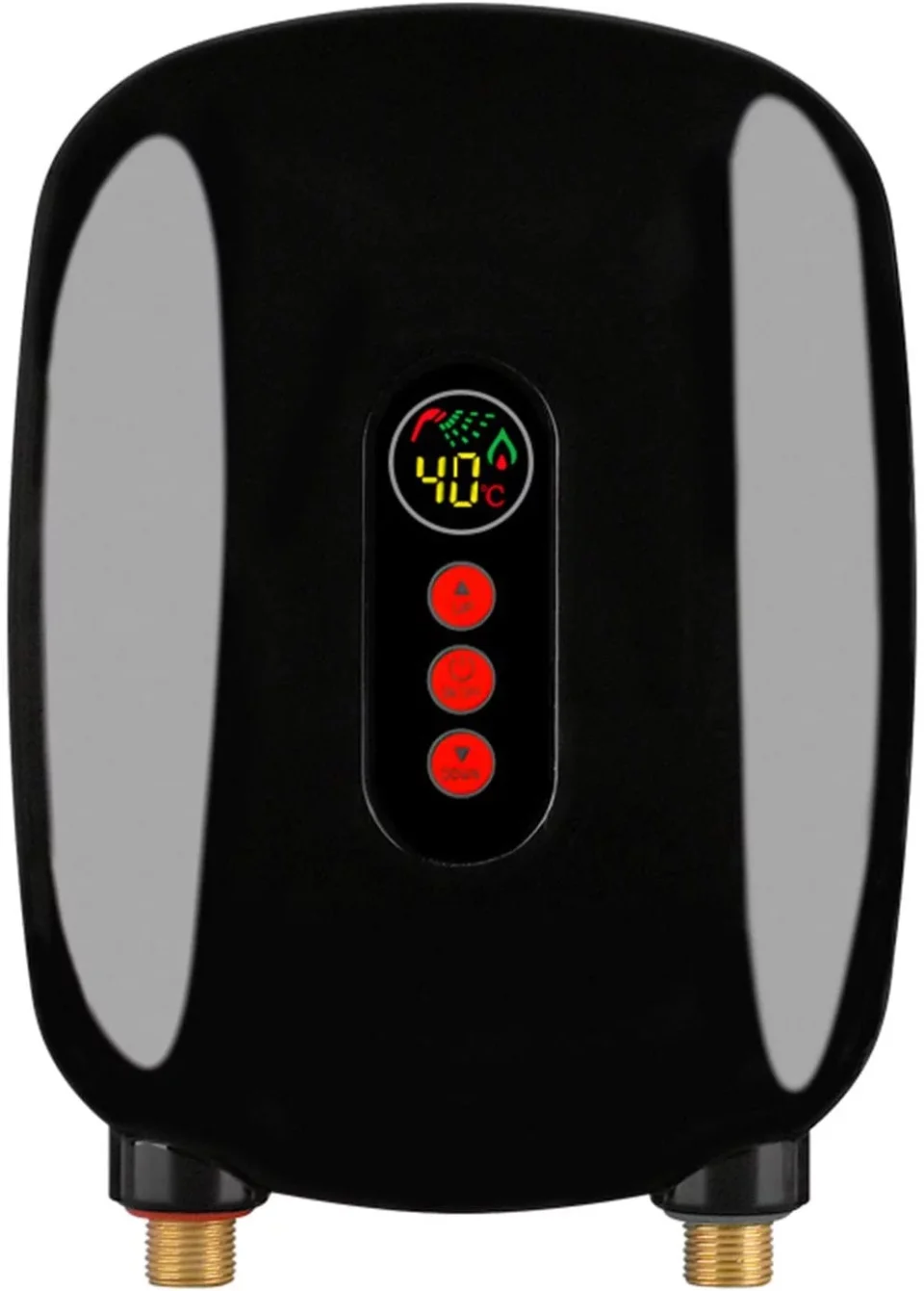 Long-Lasting TFCFL Water Heater ﾣﾬMini Tankless Instant Electric Hot Water Heater with LCD Display, 220V 6500W Touch Screen Black