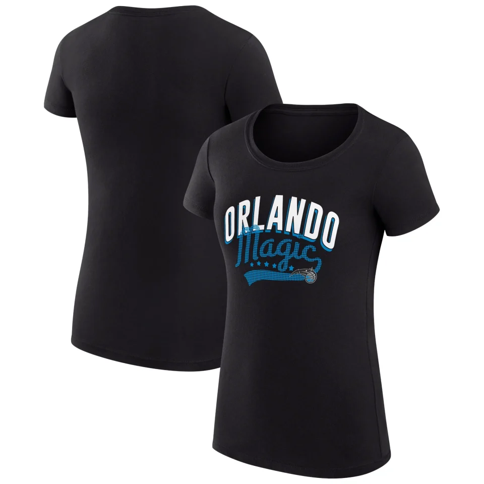 Premium Essential Women's G-III 4Her by Carl Banks Black Orlando Magic Filigree Logo Fitted T-Shirt